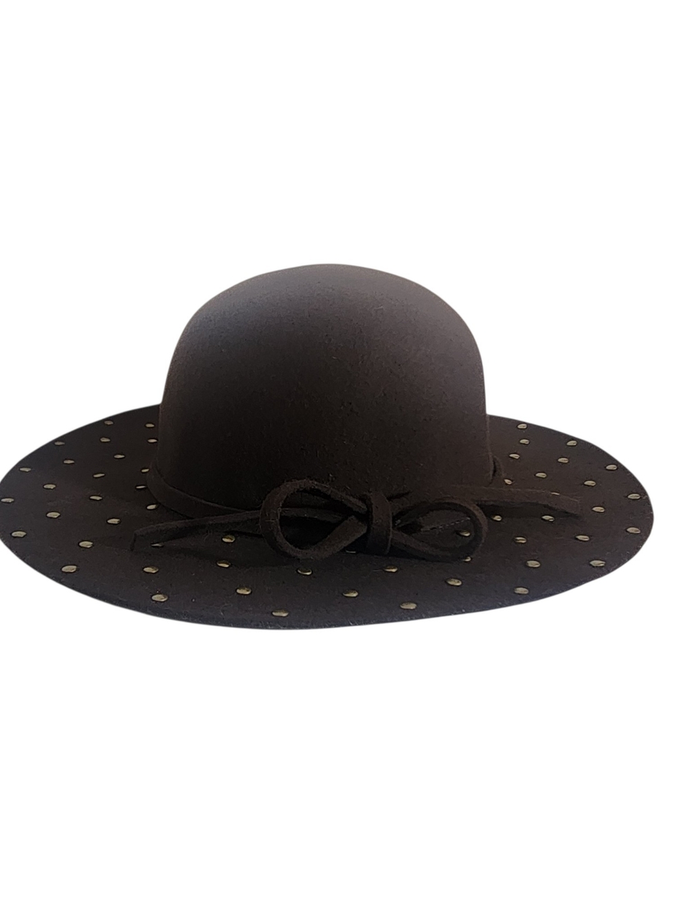 Cappelli Brown 100% Wool Studded Hat One Size